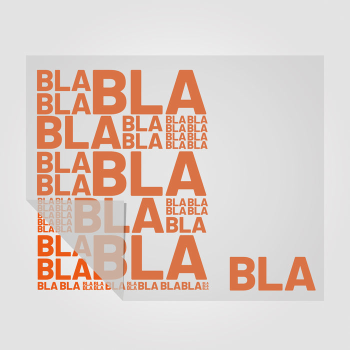 Aufkleber BLA und BLA BLA BLA in vielen Farben und Sonderfarben  | Sticker Set für WC - Türen Motiv 4