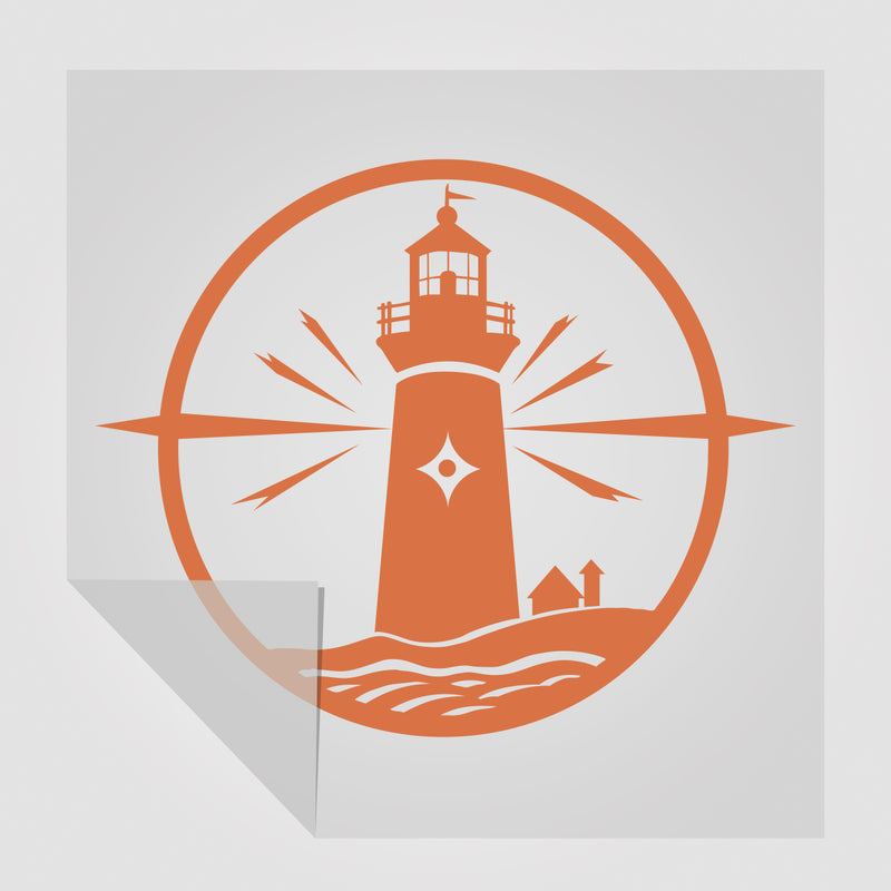 Aufkleber Leuchtturm Motiv 4 in Sonderfarben  | Sticker für Campingfahrzeuge und mehr