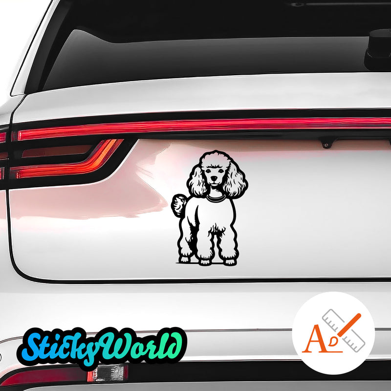 Pudel Motiv 2 Hunde Sticker StickyWorld Exclusive | Foliensticker