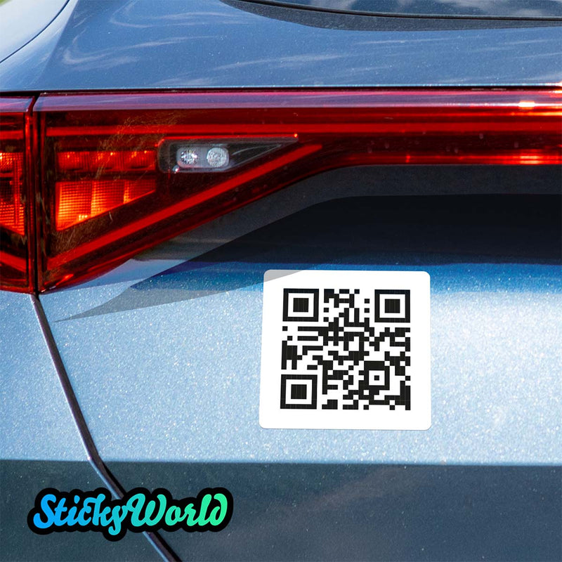 QR-Code Sticker mit Deiner URL (ab 10 Stk.) – in Wunschgröße