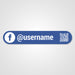 Individueller Facebook Sticker mit QR-Code und Username für Social Media Branding