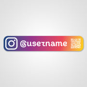 Individueller Instagram Sticker mit QR-Code und Username für Social Media Branding