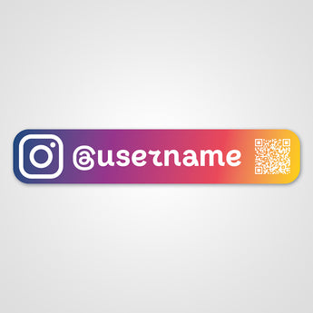 Individueller Instagram Sticker mit QR-Code und Username für Social Media Branding