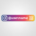 Individueller Instagram Sticker mit QR-Code und Username für Social Media Branding