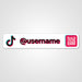 Individueller TikTok Sticker mit QR-Code und Username für Social Media Branding