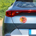 Personalisierter runder Aufkleber mit eigenem Wunschtext und Design
