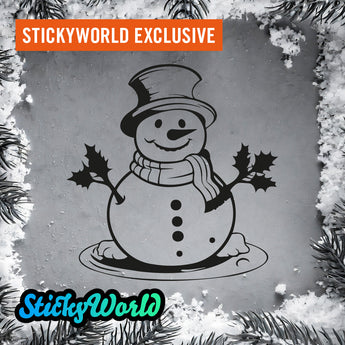 Schneemann 2  StickyWorld Exclusive | Foliensticker in 3 Größen