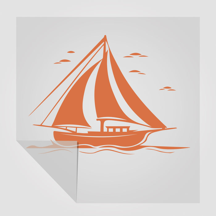 Aufkleber Segelschiff | Sticker für Campingfahrzeuge