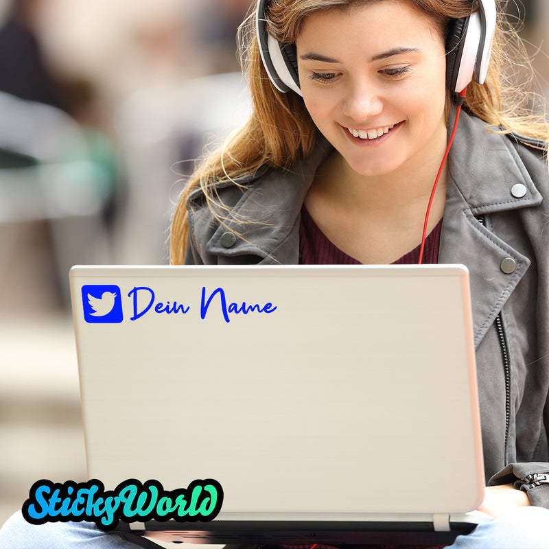 Social Media Sticker mit Deinem Namen