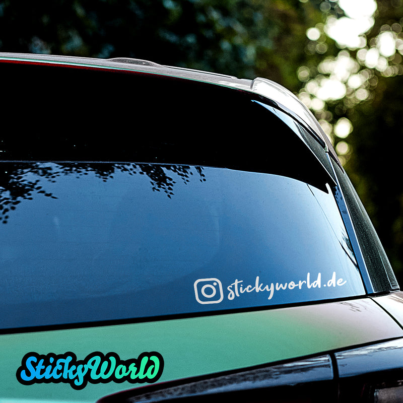 Social Media Sticker mit Deinem Namen in Sonderfarben GLITZER, REFLEKTOR, HOLO, GOLD, SILBER, NEON, FARBWECHSEL, MILCHGLAS