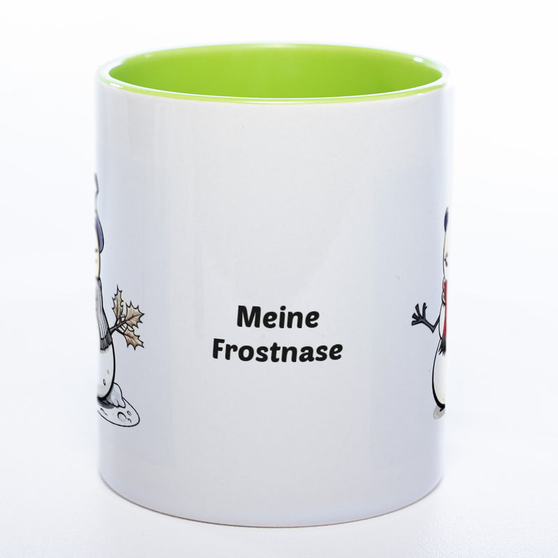 Meine Frostnase mit Wunschnamen - süße Kaffeetasse zu Weihnachten - spülmaschinenfest