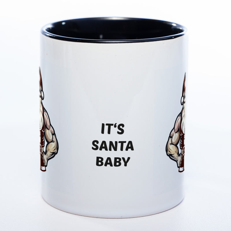 It's Santa Baby lustige Kaffeetasse zu Weihnachten mit starkem Santa - spülmaschinenfest