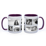 Tasse Innen und Henkel lila mit 8 Fotos