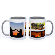 Tasse Innen und Henkel grau mit 5 Fotos