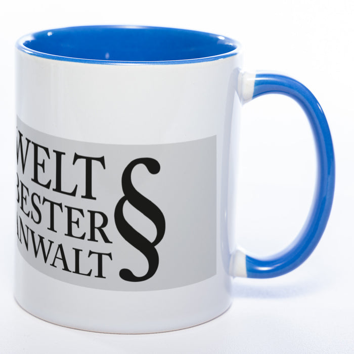Tasse "Welt(zweit)bester Anwalt" mit Foto (HD Druck) | Jetzt selbst gestalten! spülmaschinenfest