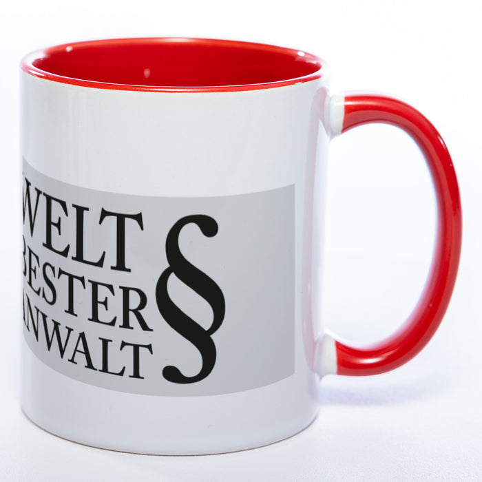 Tasse "Weltbester Anwalt" mit Foto (HD Druck) | Jetzt selbst gestalten! spülmaschinenfest
