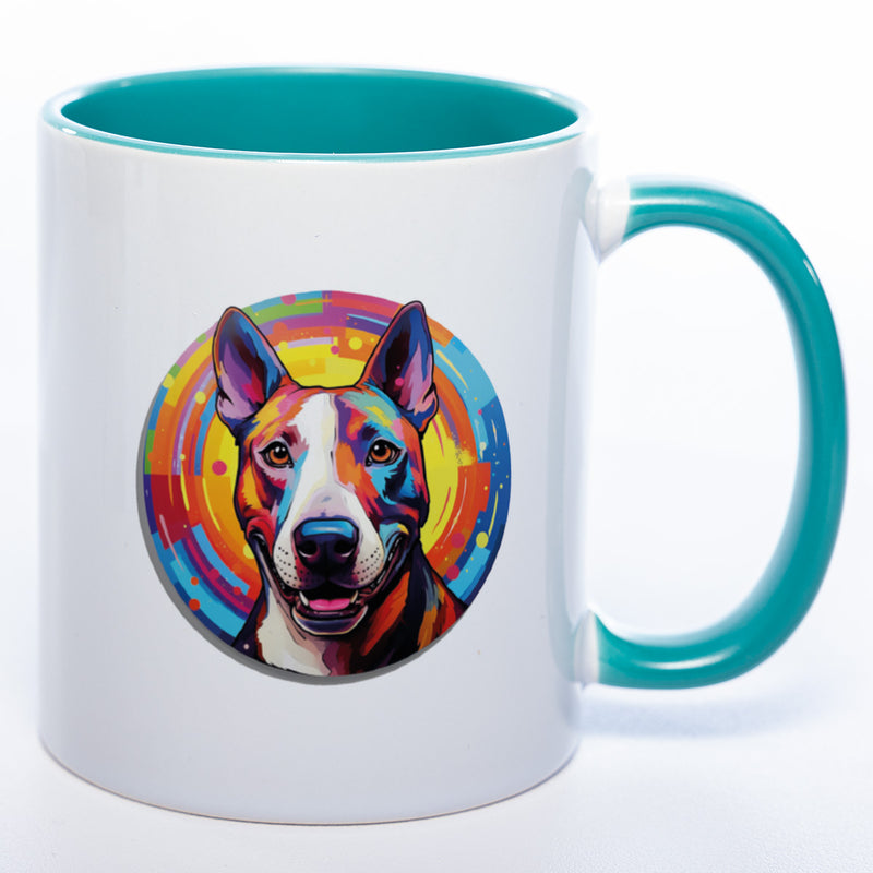 Mug Art Tasse mit Bullterrier Motiv 2 & wahlweise mit NAMEN - Kaffeetasse StickyWorld Exclusive