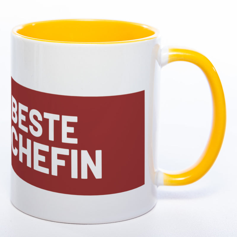 Tasse "Beste Chefin" mit Foto (HD Druck) | Jetzt selbst gestalten! Spülmaschinenfest