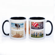 Tasse Innen und Henkel schwarz mit 5 Fotos