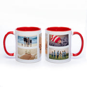 Tasse Innen und Henkel rot mit 5 Fotos