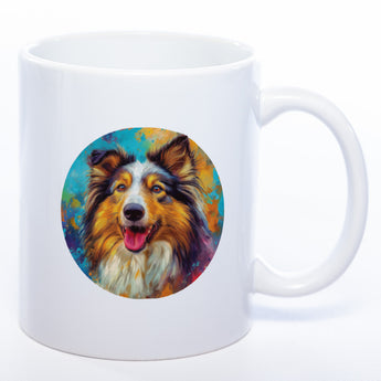 Mug Art Tasse mit Collie & wahlweise mit NAMEN - Kaffeetasse StickyWorld Exclusive