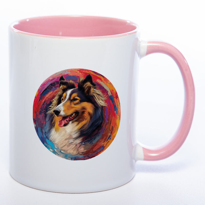 Mug Art Tasse mit Collie Motiv 2 & wahlweise mit NAMEN - Kaffeetasse StickyWorld Exclusive