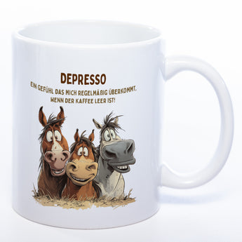 Motiv - Tasse Depresso - spülmaschinenfest