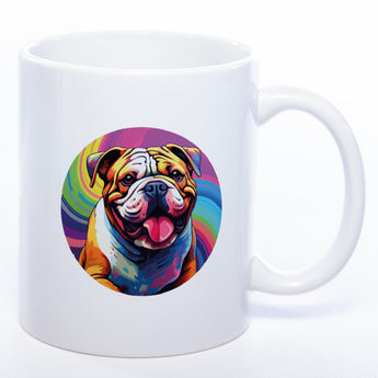 Mug Art Tasse mit Englischer Bulldogge Motiv 2 & wahlweise mit NAMEN - Kaffeetasse StickyWorld Exclusive
