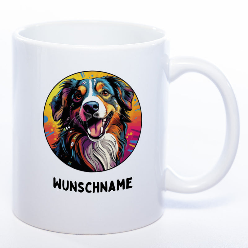 Mug Art Tasse mit Epagneul Breton & wahlweise mit NAME - Kaffeetasse StickyWorld Exclusive