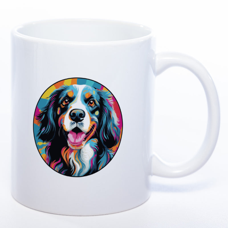 Mug Art Tasse mit Epagneul Breton Motiv 2 wahlweise mit NAME - Kaffeetasse StickyWorld Exclusive