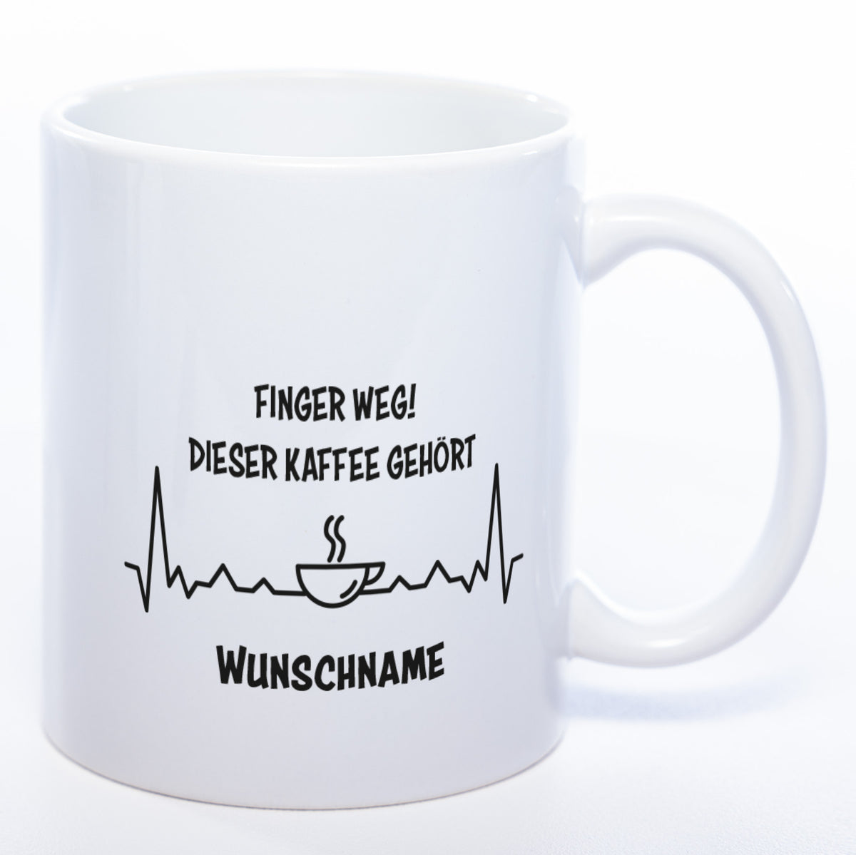 Personalisiert: 'Finger Weg!' Kaffeetasse Mit Deinem Namen – 330 Ml, Spülmaschinenfest & Beidseitig Bedruckt