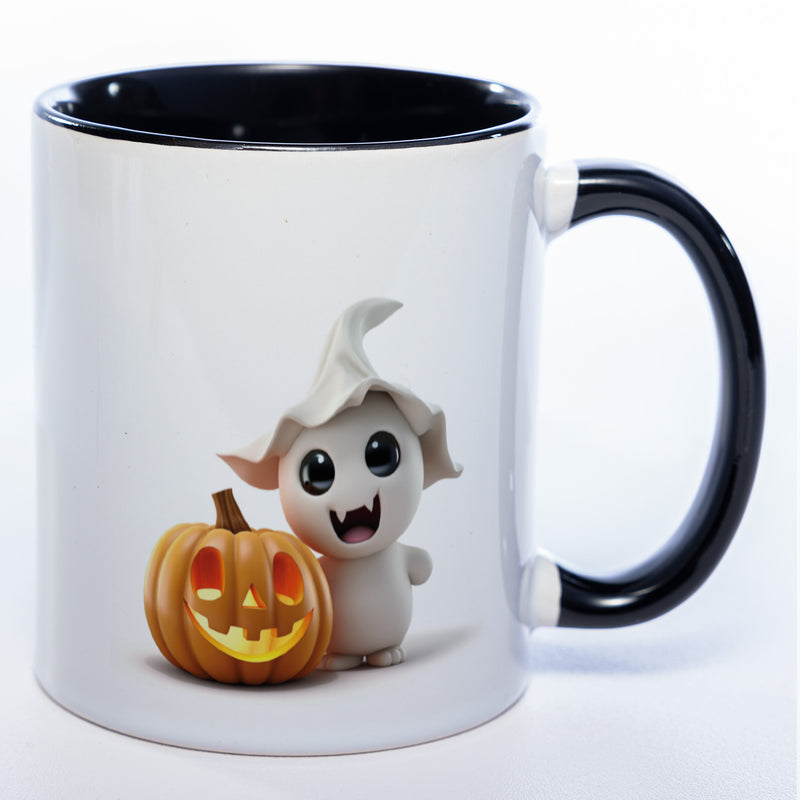 Motiv-Tasse mit süßen Geistern - exclusive Kaffeetasse spülmaschinenfest