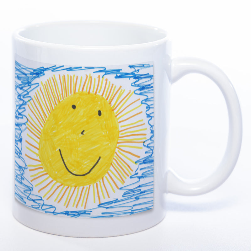 Kinder-Gemälde-Tasse mit Foto + Name (HD Druck) spülmaschinenfest | Jetzt selbst gestalten!