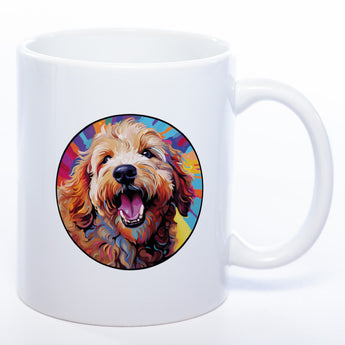 Mug Art Tasse mit Goldendoodle Motiv wahlweise mit NAME - Kaffeetasse StickyWorld Exclusive