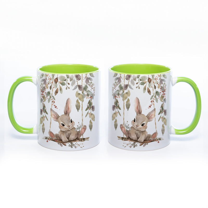 Motiv-Tasse Häschen- süße Kaffeetasse in vielen Farben - spülmaschinenfest