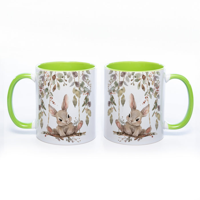 Motiv-Tasse Häschen- süße Kaffeetasse in vielen Farben - spülmaschinenfest