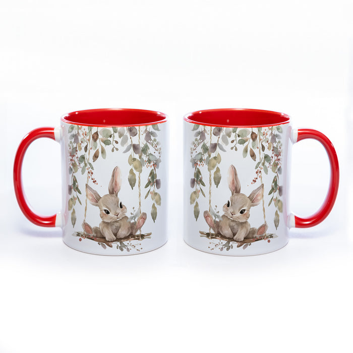 Motiv-Tasse Häschen- süße Kaffeetasse in vielen Farben - spülmaschinenfest