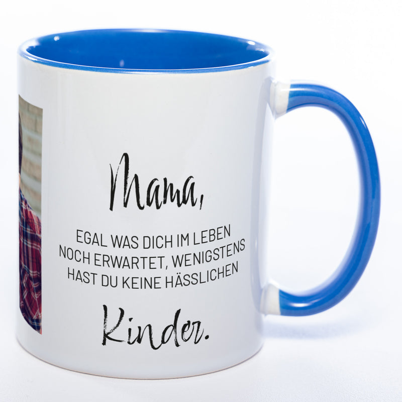 Spülmaschinenfeste Tasse "Mama" mit Foto (HD Druck) | Jetzt selbst gestalten!