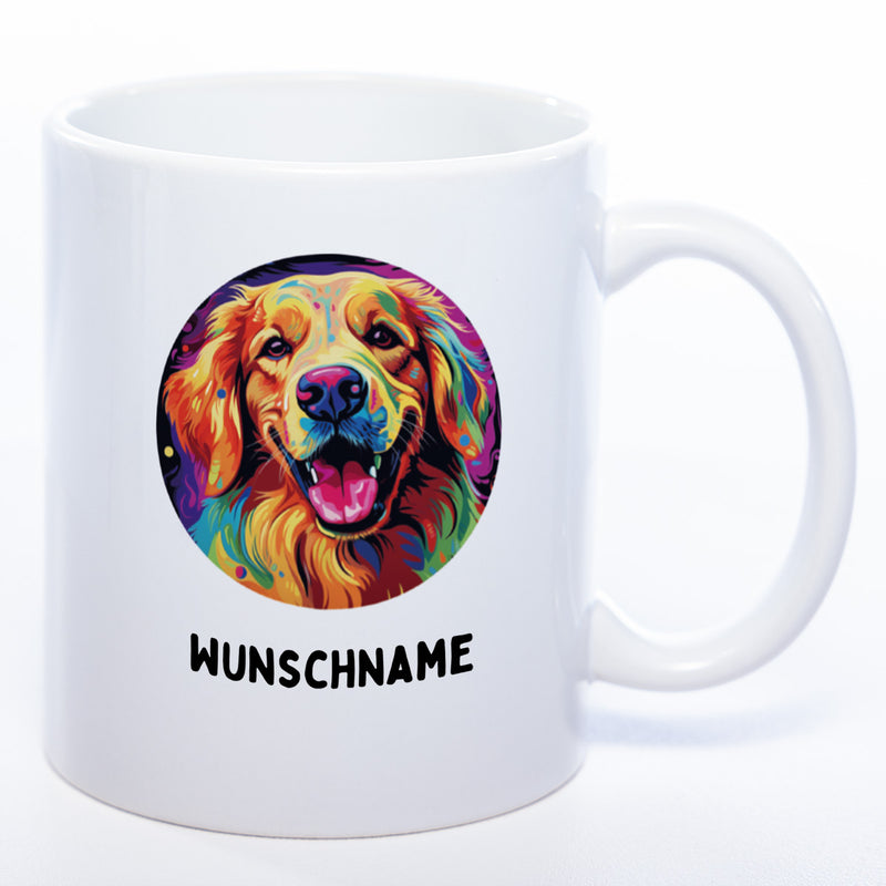 Mug Art Tasse mit Hovawart Motiv 2 wahlweise mit NAME - Kaffeetasse StickyWorld Exclusive