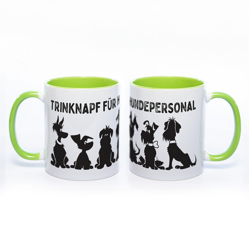 Trinknapf für Hundepersonal - spülmaschinenfeste Motiv-Kaffeeasse in vielen Farben