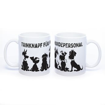 Trinknapf für Hundepersonal - spülmaschinenfeste Motiv-Kaffeeasse in vielen Farben