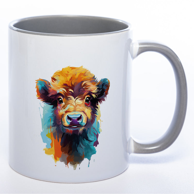 Mug Art Tasse mit Kuh Motiv  & wahlweise mit NAME - spülmaschinenfest