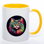 Tasse gelb Katze