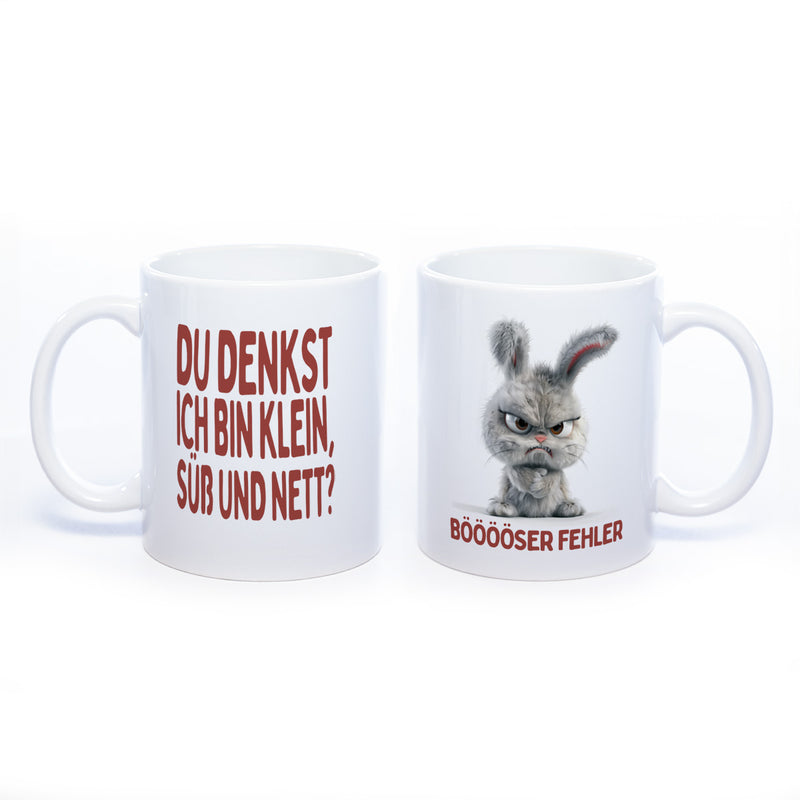 Lustige Sprüche mit lustigen Motiven und Wunschtext -Kaffeetasse in vielen Farben - spülmaschinenfest