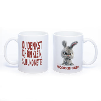 Lustige Sprüche mit lustigen Motiven und Wunschtext -Kaffeetasse in vielen Farben - spülmaschinenfest