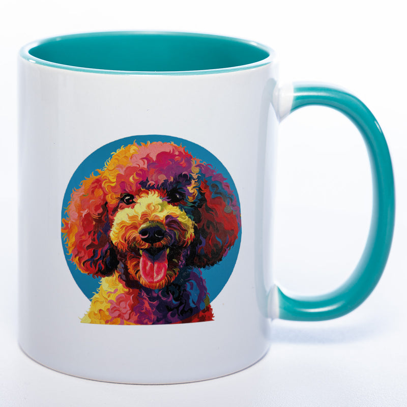 Mug Art Tasse mit Königspudel Motiv & wahlweise mit NAME - Kaffeetasse StickyWorld Exclusive