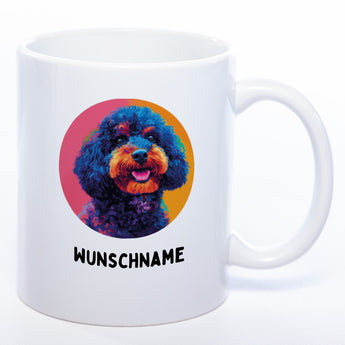 Mug Art Tasse mit Königspudel Motiv 2 & wahlweise mit NAME - Kaffeetasse StickyWorld Exclusive