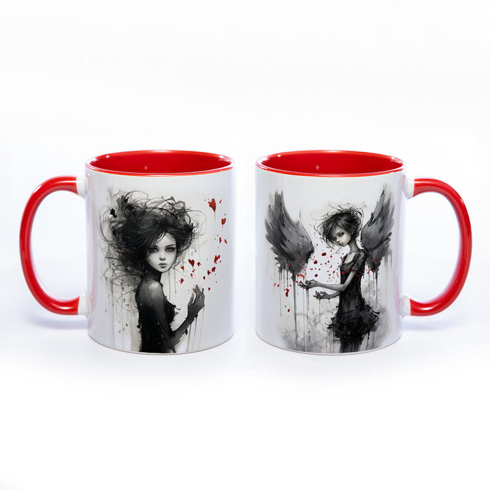 Mug Art Tasse mit Mädchen Motiv 2 - Kaffeetasse spülmaschinenfest