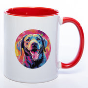 Tasse  auf Wunsch mit Name Labradormotiv rot
