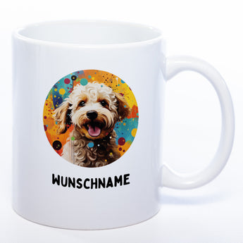 Tasse mit Name Lagottoromagnolo weiß